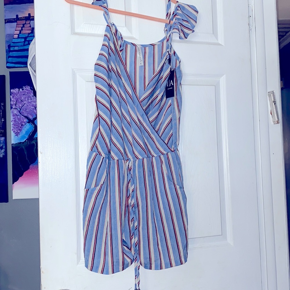 Vintage stripe romper size large